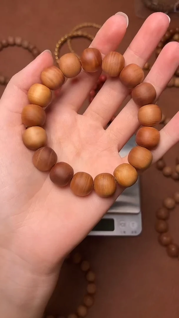 檀香木手串/手链1213老山檀微瑕单圈