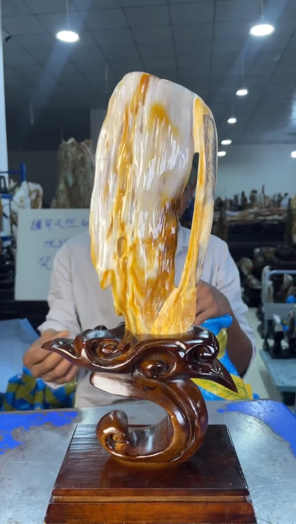 未镶嵌摆件硅化玉35