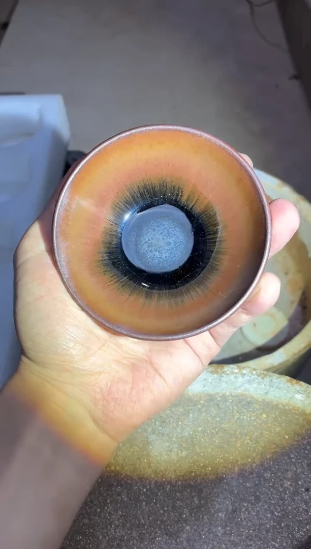 茶盏真柴烧建盏换点柴火