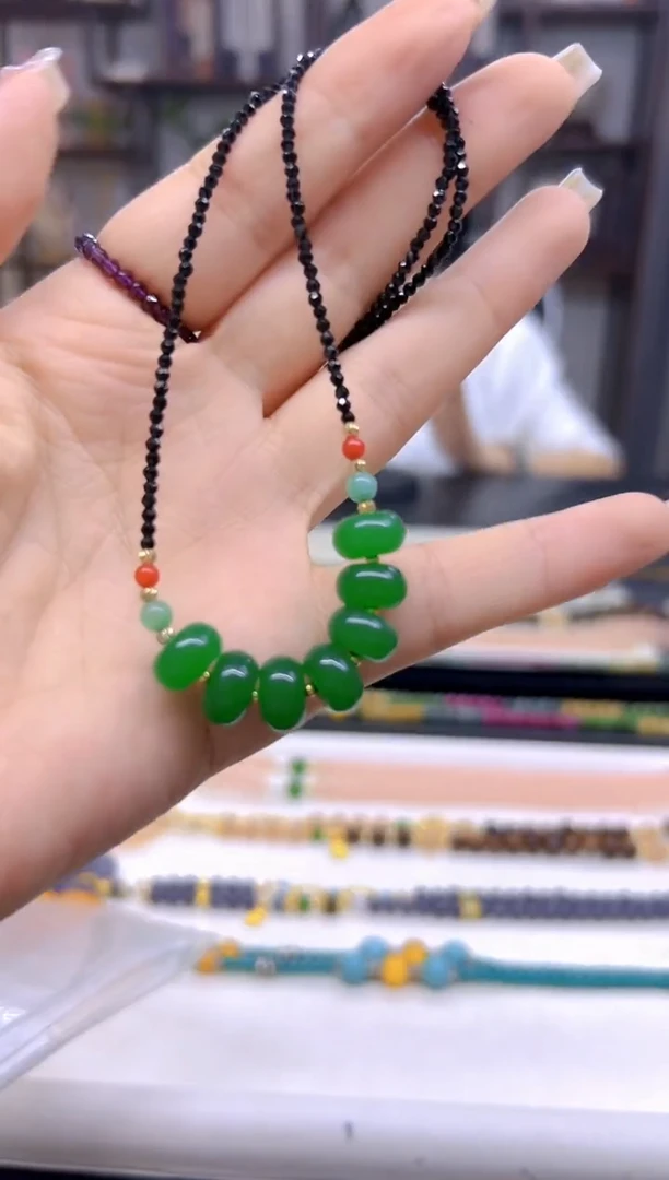 翡翠未镶嵌颈饰DIY款X365