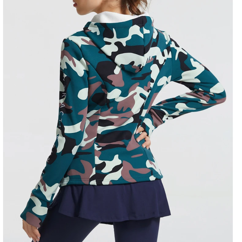 [三个厚度]连帽外套健身瑜伽运动放风弹力健身服锻炼跑步运动外套