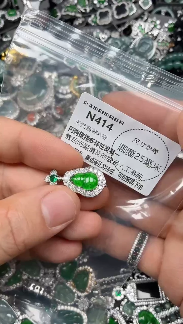 翡翠未镶嵌颈饰N414吊坠