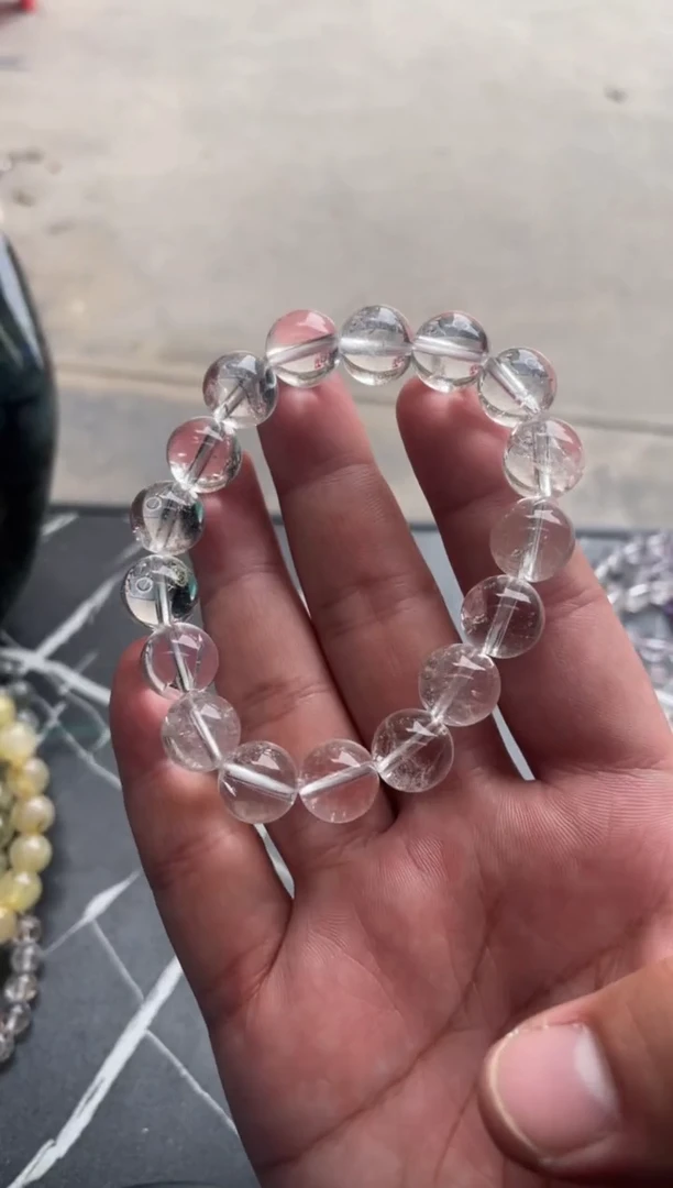 【闪购商品】水晶卡12mm未镶嵌天然喜马拉雅水晶手串拍2单99发1