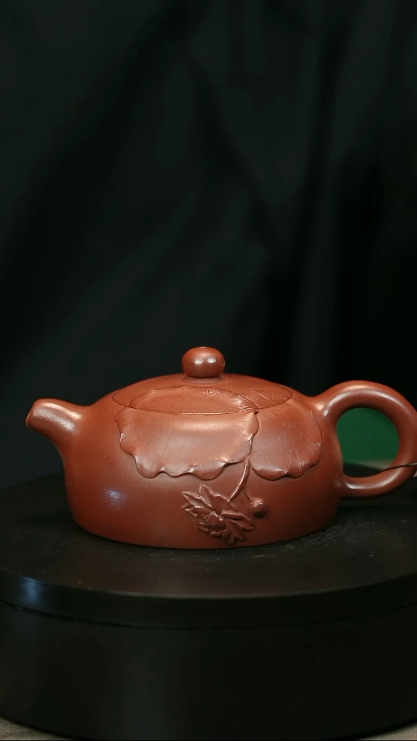 茶壶紫砂@***?H2228荷叶半月