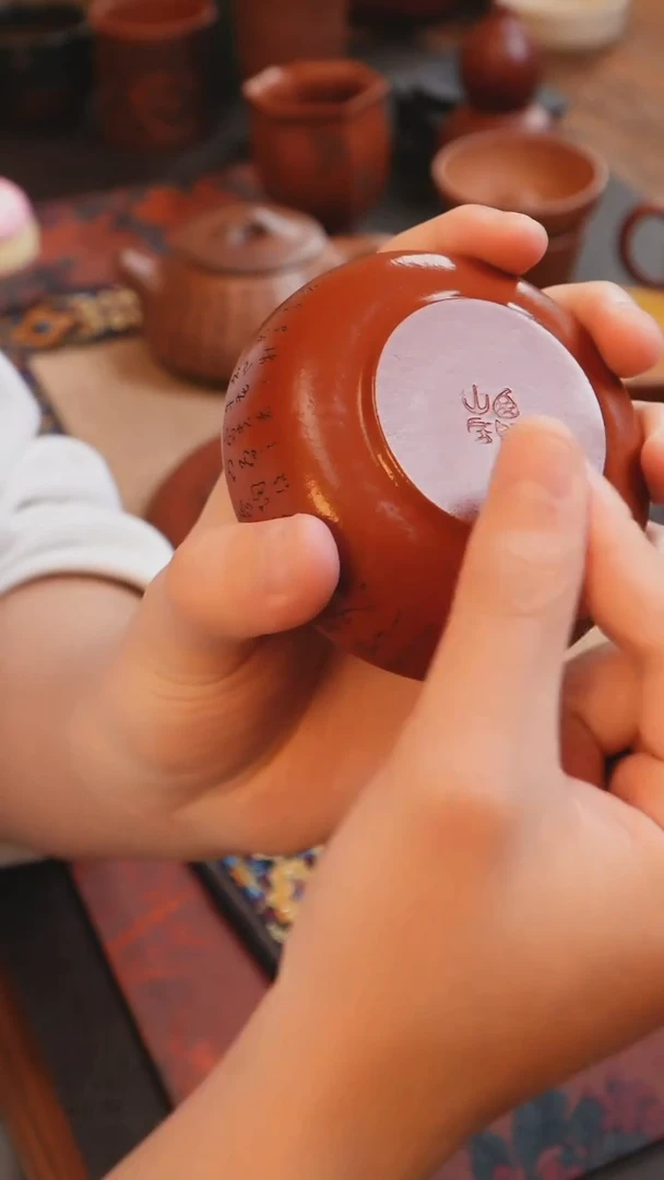 茶杯紫砂见素紫砂 爱莲说普洱杯