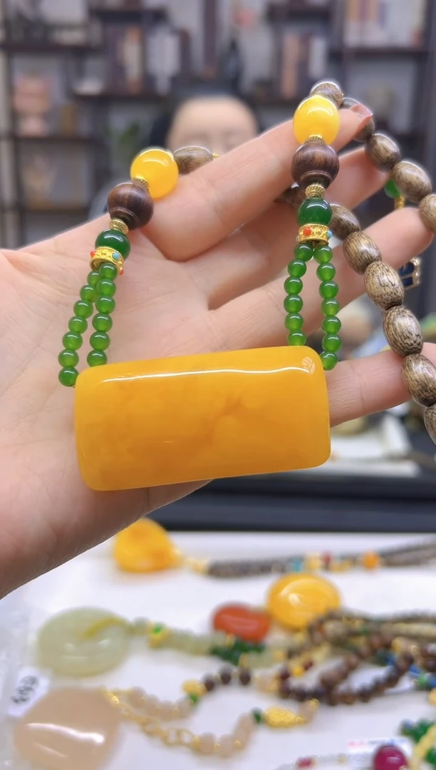 【闪购商品】蜜蜡毛衣链未镶嵌M639