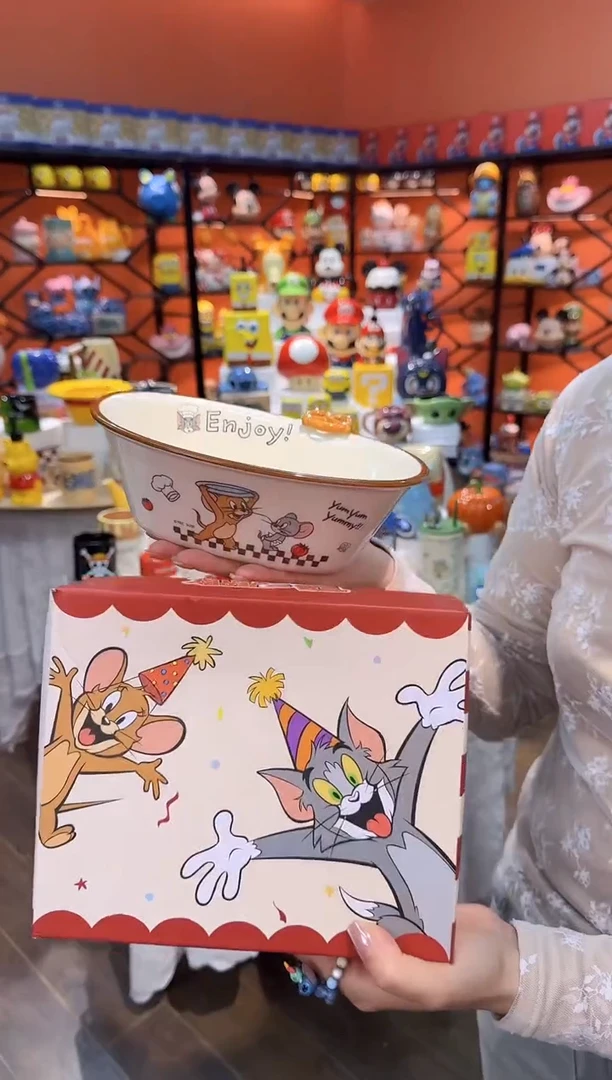 瓷片@@猫和老鼠900ml长方汤碗