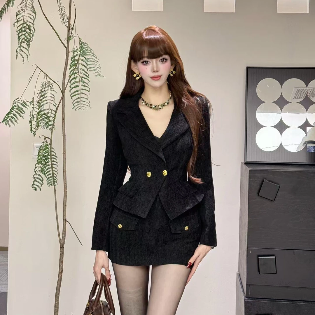 短外套简约通勤重工时尚套装气质名媛小香风短款24890+24890-1