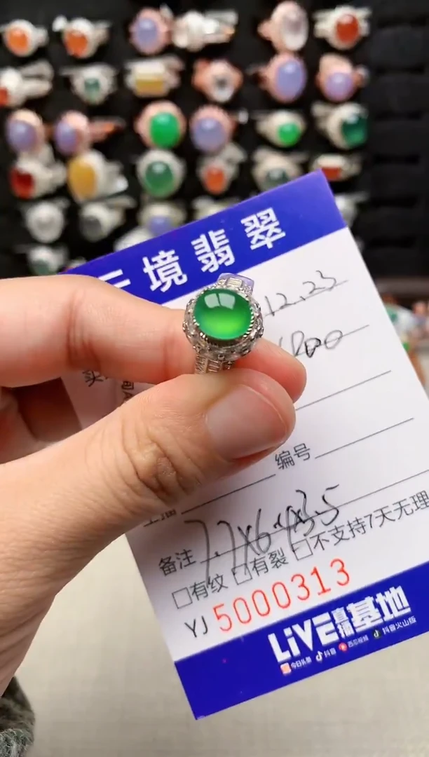 未镶嵌戒指翡翠0313