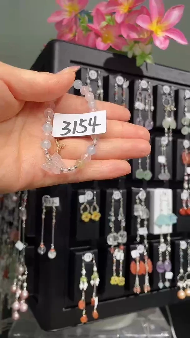 紫晶耳饰银S925镶嵌喜欢拍