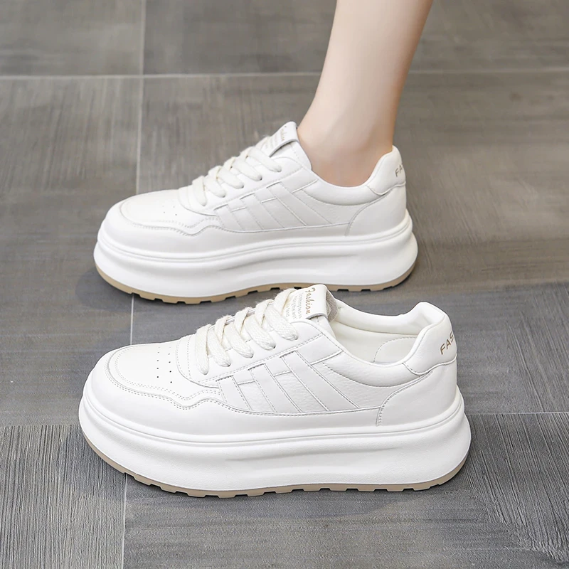 休闲女鞋2025春季新款时尚百搭增高小单鞋圆头运动S680