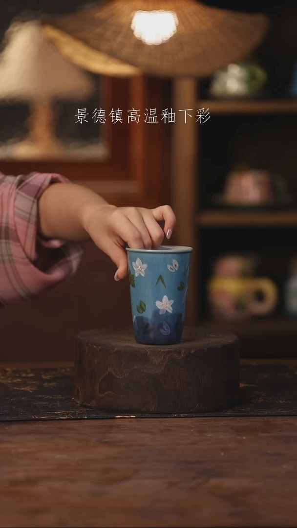 陶瓷景德镇高温釉下手绘陶瓷239