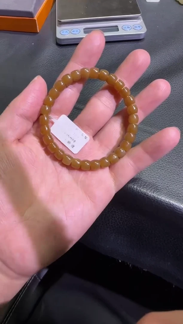 未镶嵌手串和田玉金山糖白直切手串（产地直发）