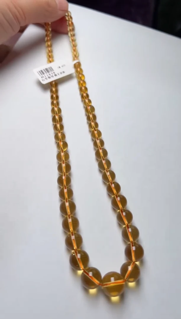 【闪购商品】水晶项链未镶嵌黄水晶塔链  M11838