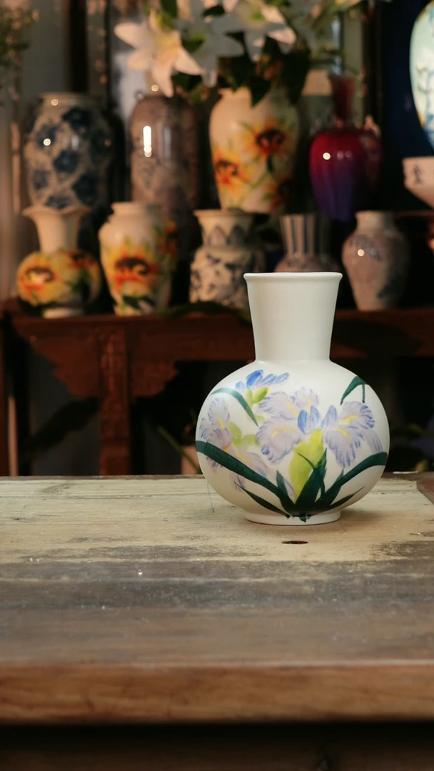 【闪购商品】瓷片景德镇纯手工釉下彩精品花瓶