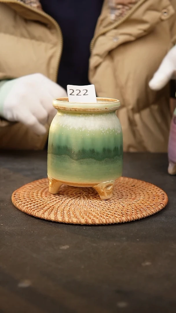 【闪购商品】瓷片222泥泥手工花盆口8