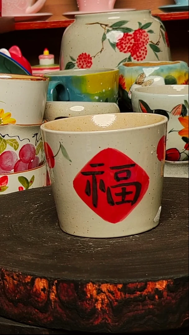 摆件陶景德镇创意手绘高温陶瓷微瑕