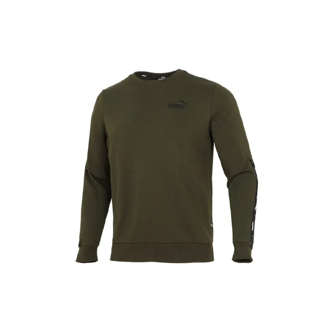 Puma彪马 侧边串标运动圆领套头卫衣 男款 绿色84956270