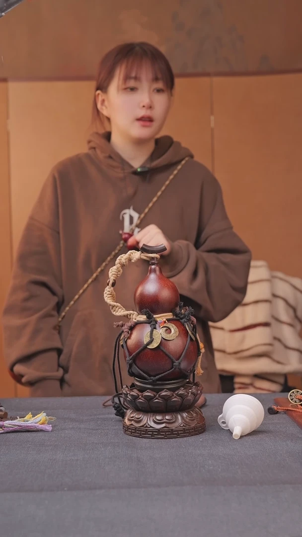 1986号链接精品大漆葫芦现货现发[一物一拍]不包含莲花底座