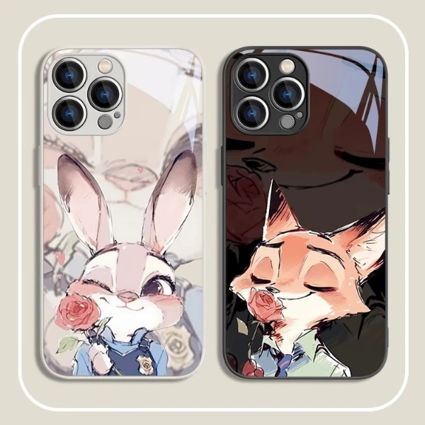 适用苹果17/华为mate70/小米15/oppo/vivo卡通尼克朱迪情侣手机壳