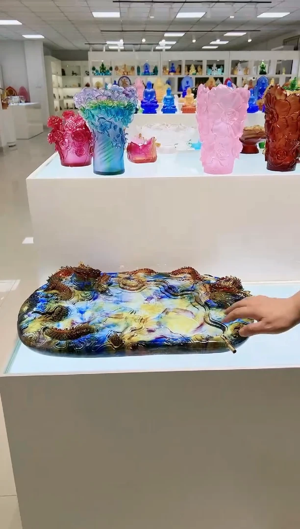 【闪购商品】茶宠古法琉璃55大茶盘