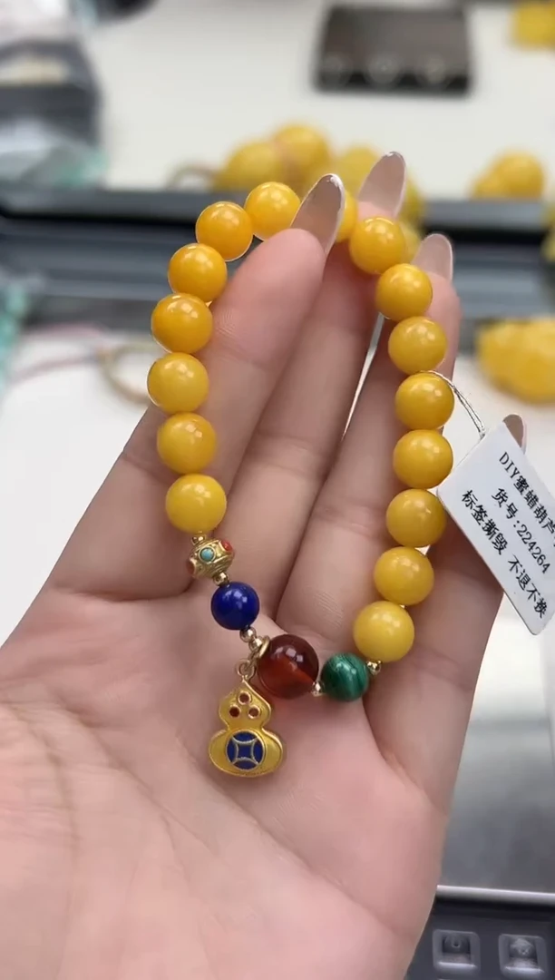 裸石琥珀未镶嵌琥珀蜜蜡手串