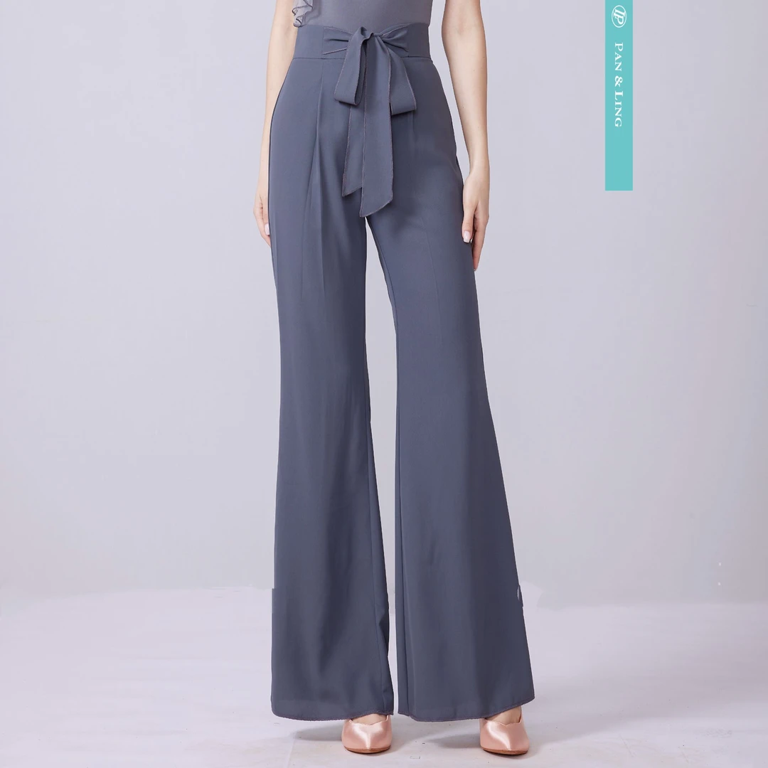 【LP舞服】原创设计-系带微喇西裤高腰显瘦气质时尚春夏宽松服装