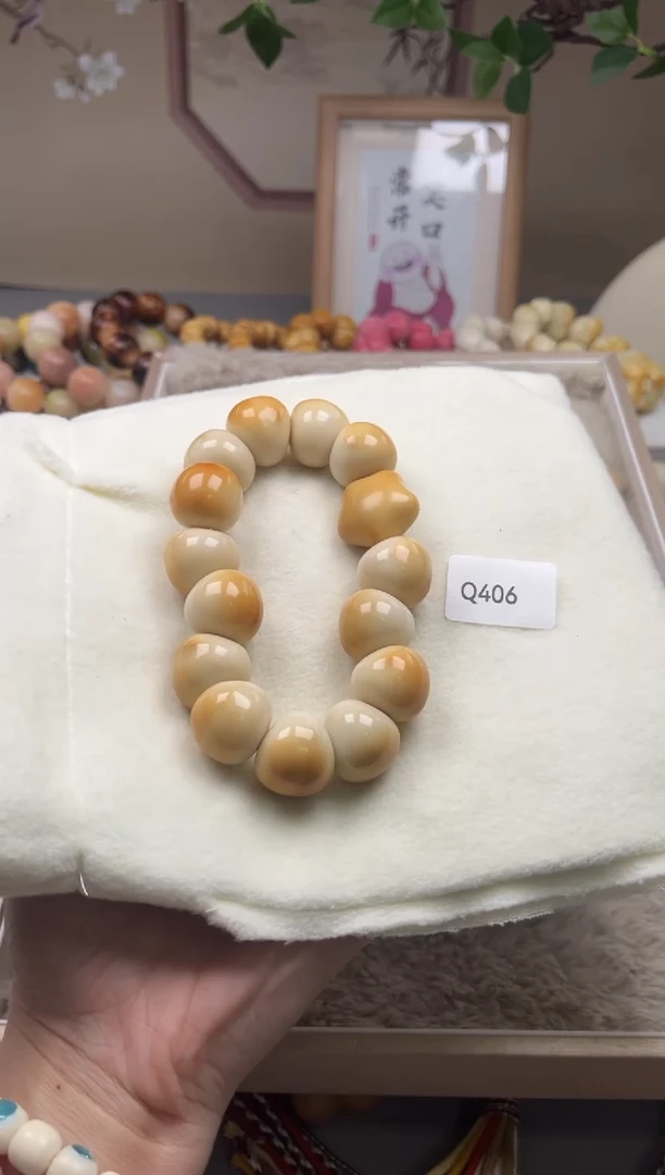 手串菩提根/象牙果旮****同Q406牙果蒜瓣21mm一串通货