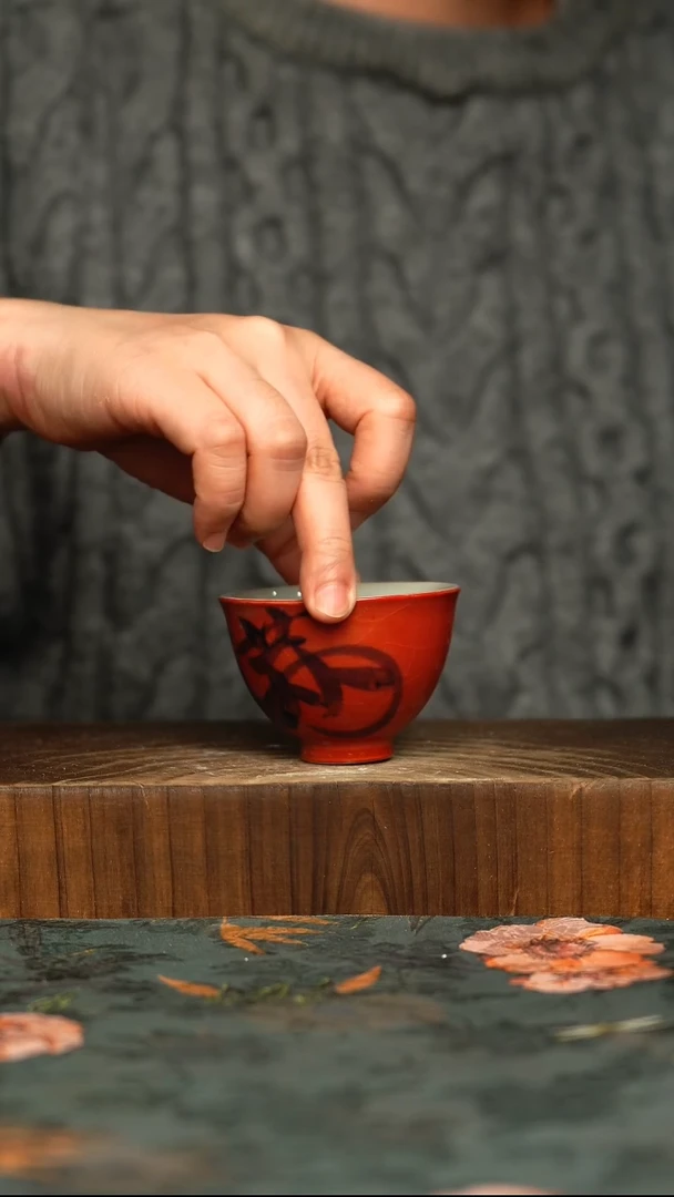 杯釉下彩手工手绘同款陶器