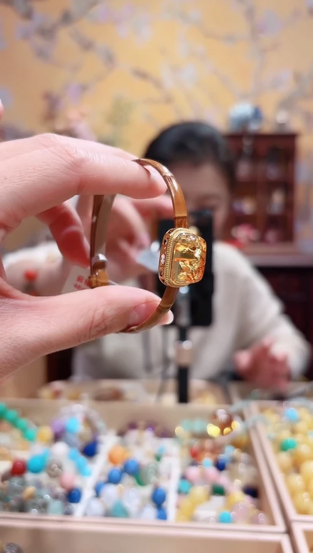 手串蜜蜡银S925镶嵌精品花珀设计款