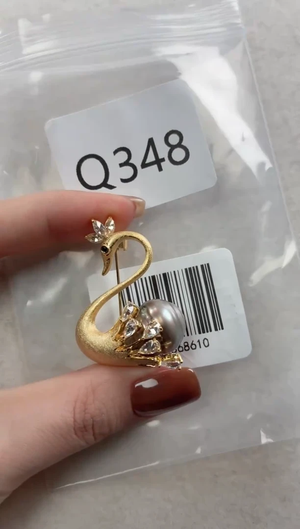 未镶嵌胸针海水珍珠q348