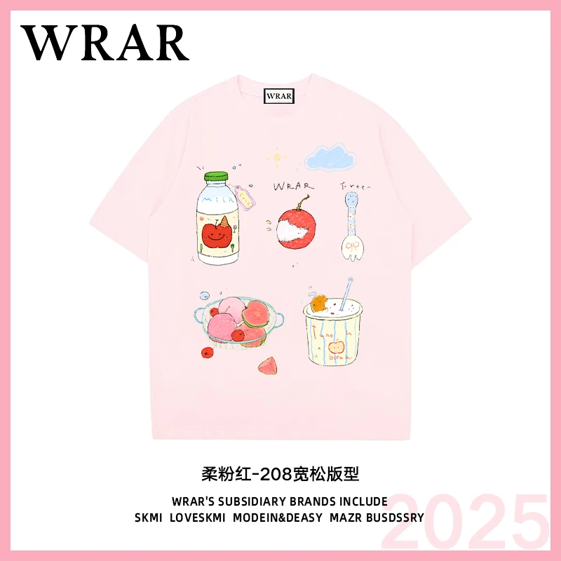 【可口饮品】新品时尚透气宽松T恤印花休闲卡通百搭圆领1