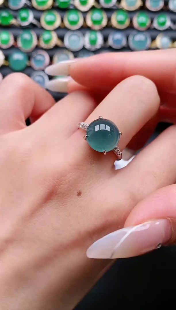 【闪购商品】翡翠戒指银S925镶嵌11111