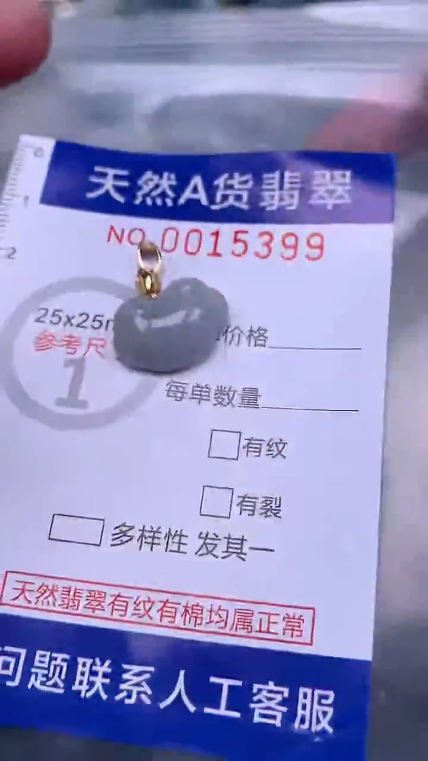 翡翠未镶嵌吊坠(不含链)1