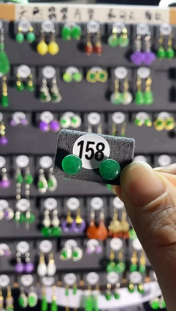 【闪购商品】翡翠耳饰银S925镶嵌158....