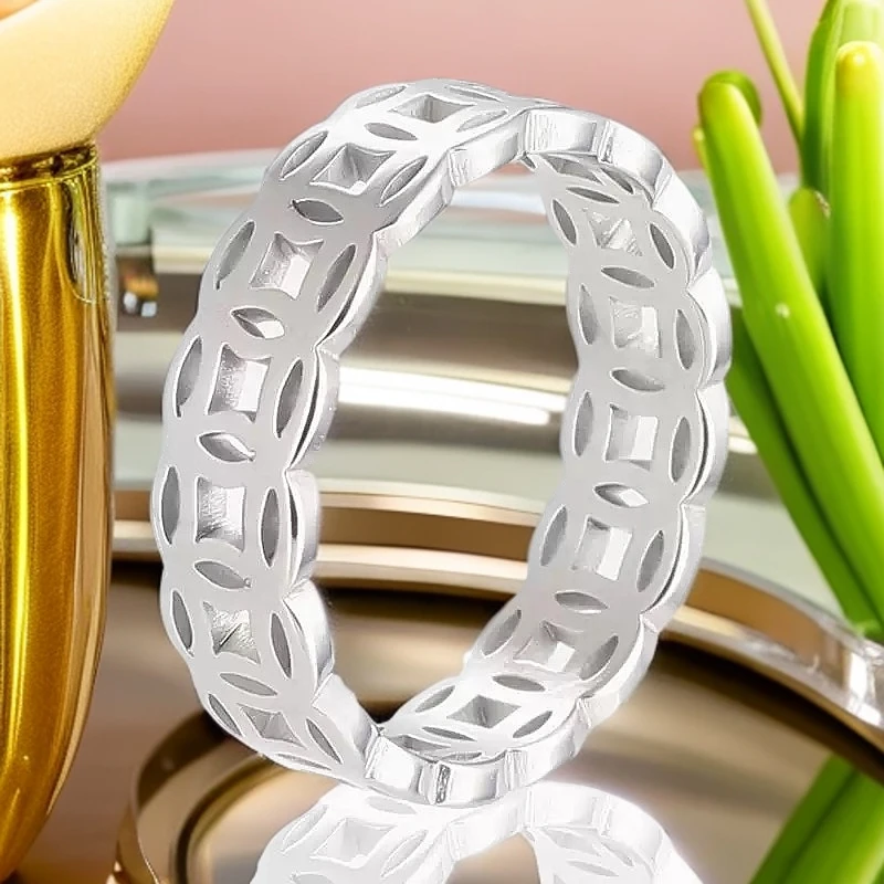 足银戒指 足银999钱多多铜钱手工戒指精工打造时尚个性化品牌