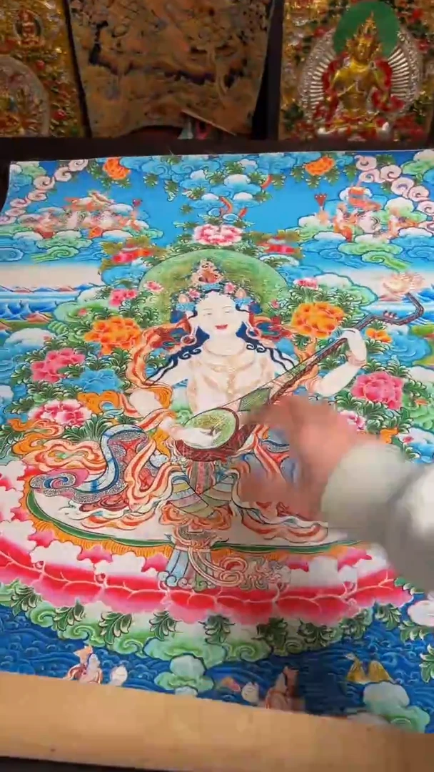 装裱画精品手绘唐卡链接--A