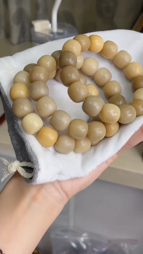 菩提根/象牙果手串m350干磨桶珠15*16瑕疵不补