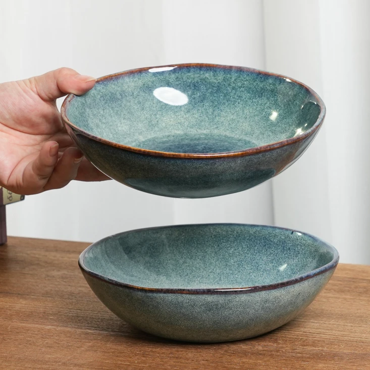 【瑕疵】陶瓷碗窑变沙拉碗高颜值汤面碗家用K4D