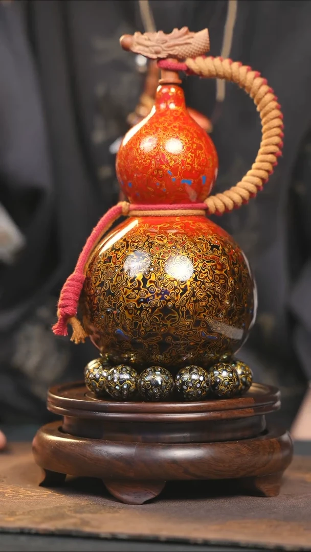 【闪购商品】YS264漆艺酒葫芦不包手串及旋转底座