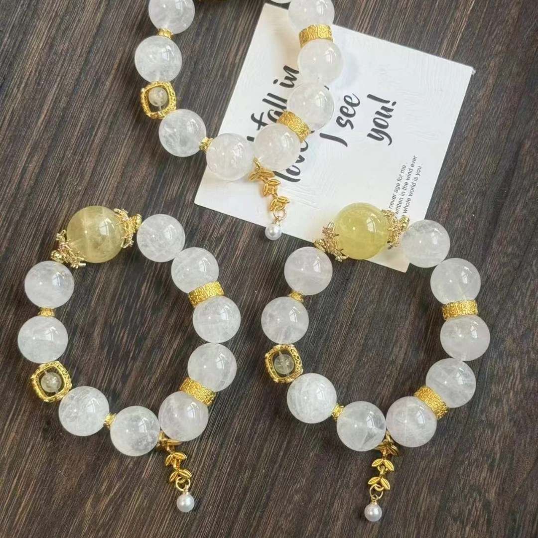 白幽灵x柠檬晶 天然水晶 多样性发其一 礼盒装 F138