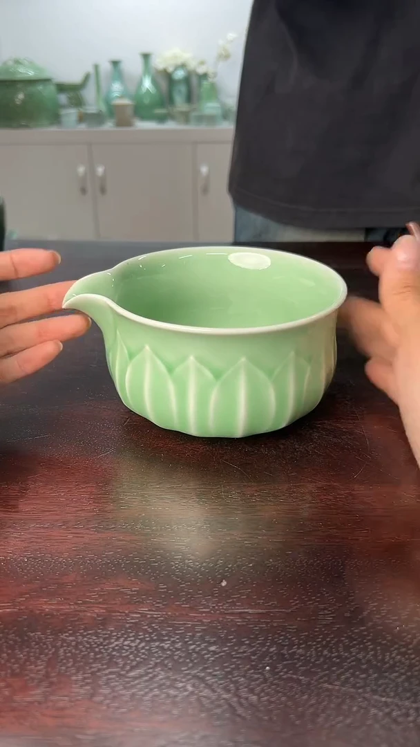 龙泉云间青瓷小米茶器