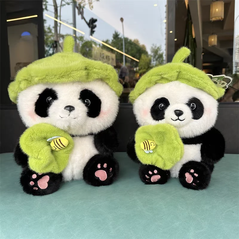 卡通毛绒玩偶创意花花荷叶蜜蜂相机熊猫公仔玩偶毛绒玩具布娃娃送