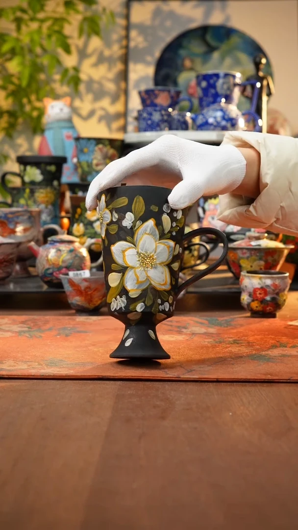 瓷片景德镇手工手绘1054