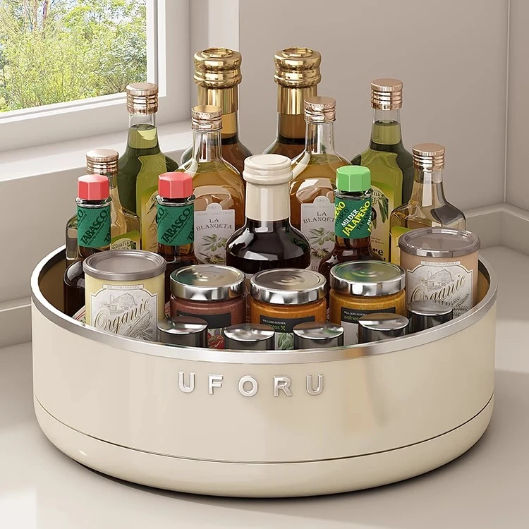 优勤旋转调料置物架厨房台面多功能油盐酱醋调味料用品大全收纳盒