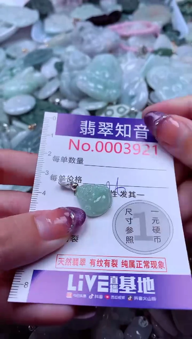 翡翠未镶嵌吊坠(不含链)3921