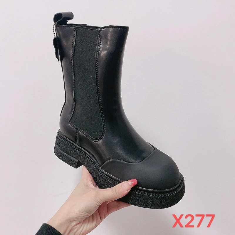 靴子2024新款拼色短筒马丁靴x277