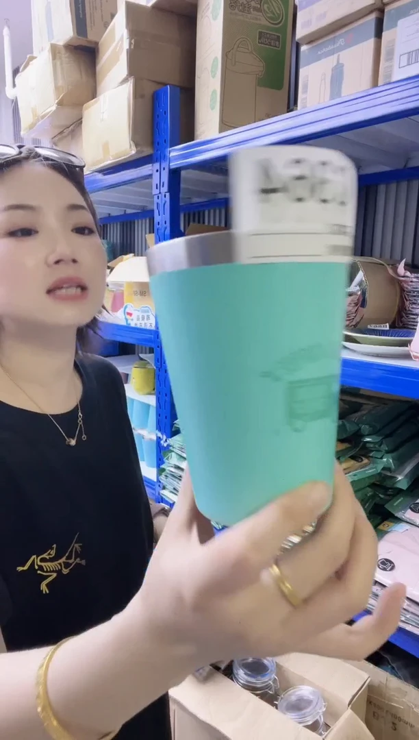 瓷片进口家用百货不锈钢杯 C364 （清货