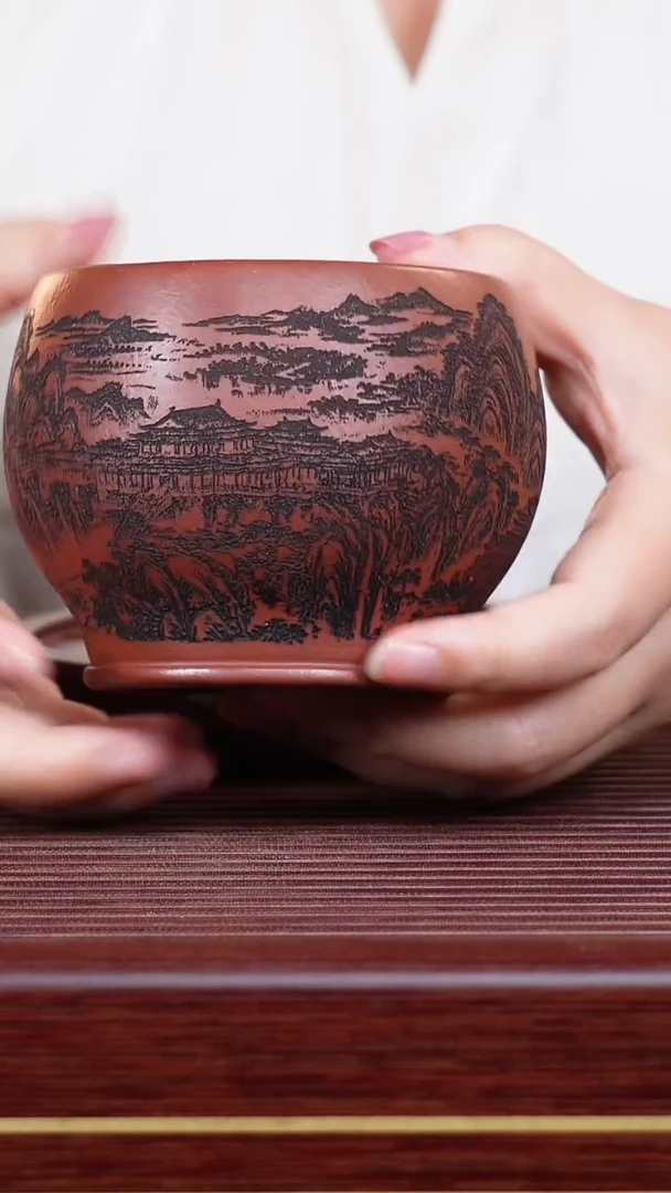茶杯紫砂宜兴原矿紫砂主人杯