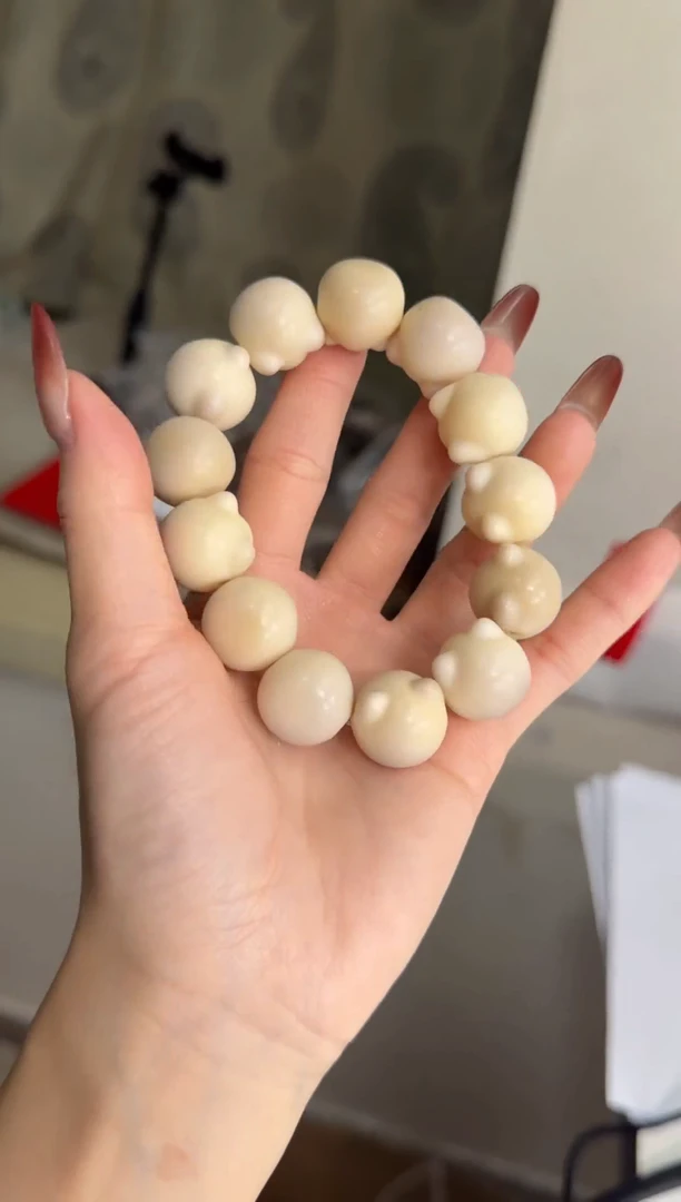 手串菩提根/象牙果y59玉化芋泥猫猫头18mm手串